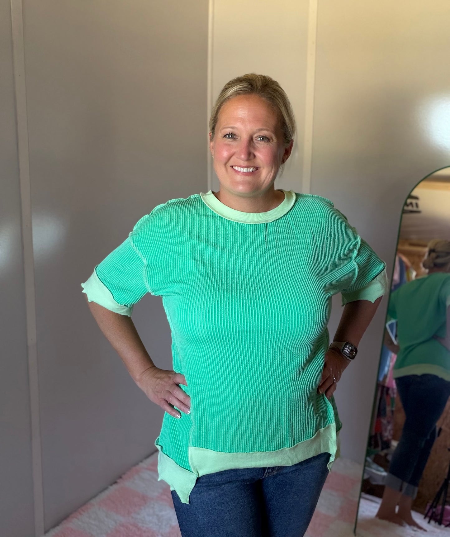 Mint To Be Ribbed Tee 💚