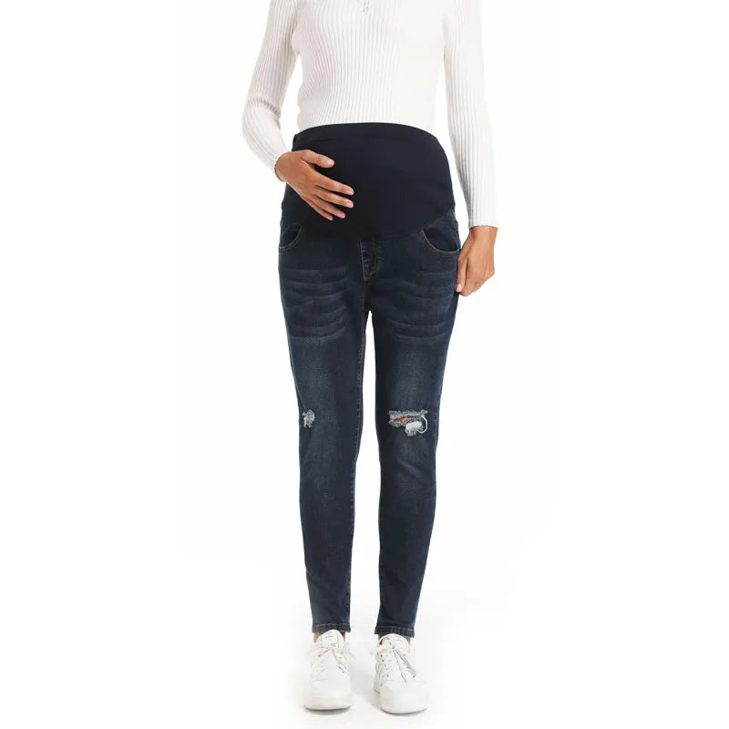 👖Slim Fit Ripped Bump-Friendly Jeans