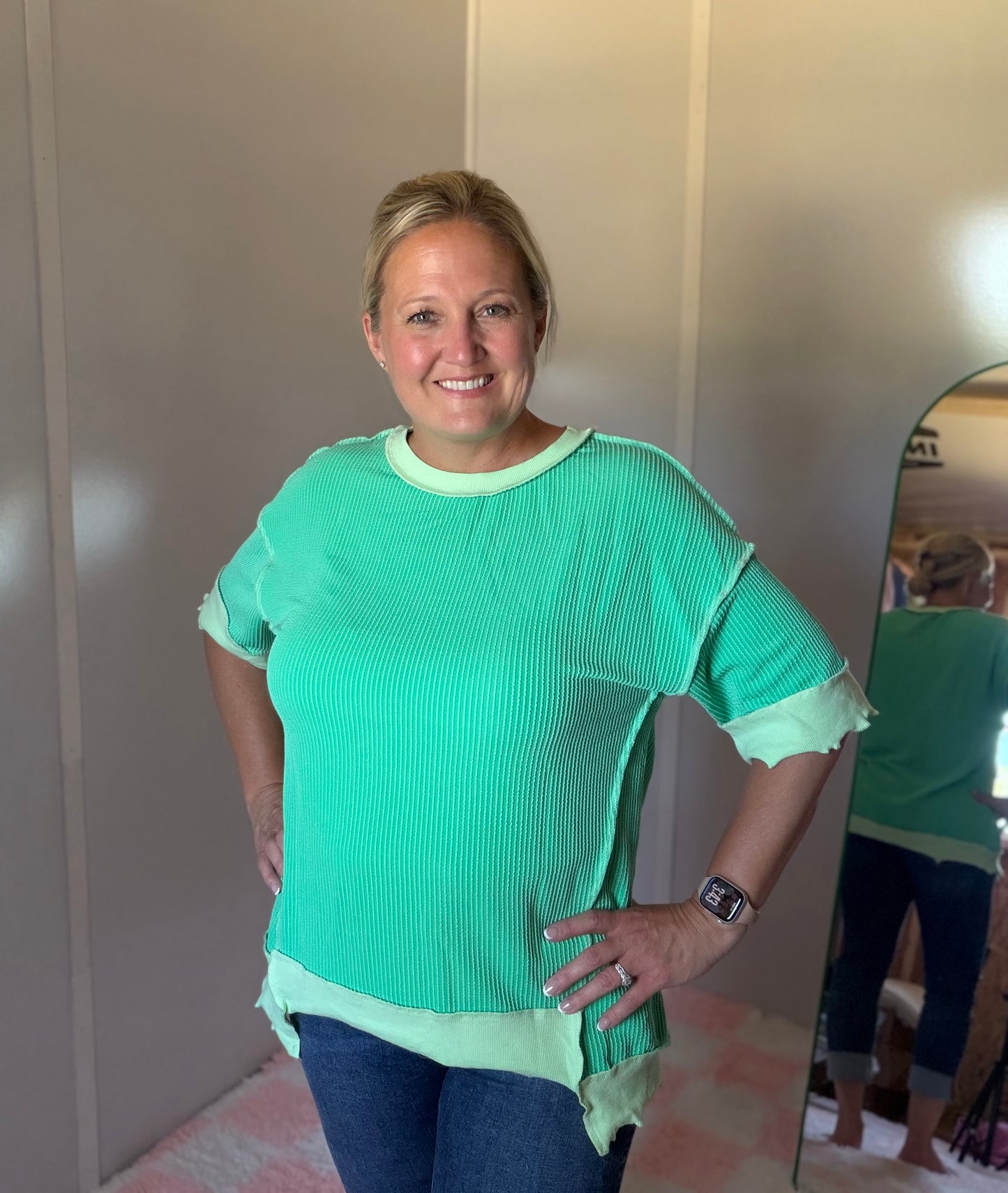 Mint To Be Ribbed Tee 💚