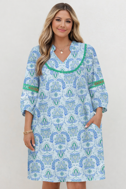 🌸Boho Breeze Paisley Mini Dress