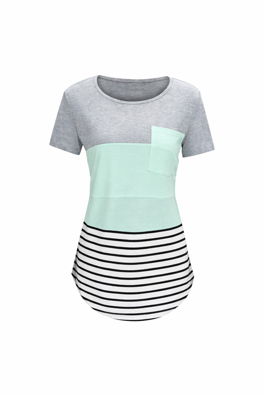 Striped Stitch Nursing Top 🤍🍼