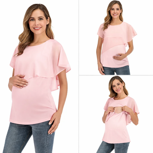 🌷Chiffon Stitch Nursing Top