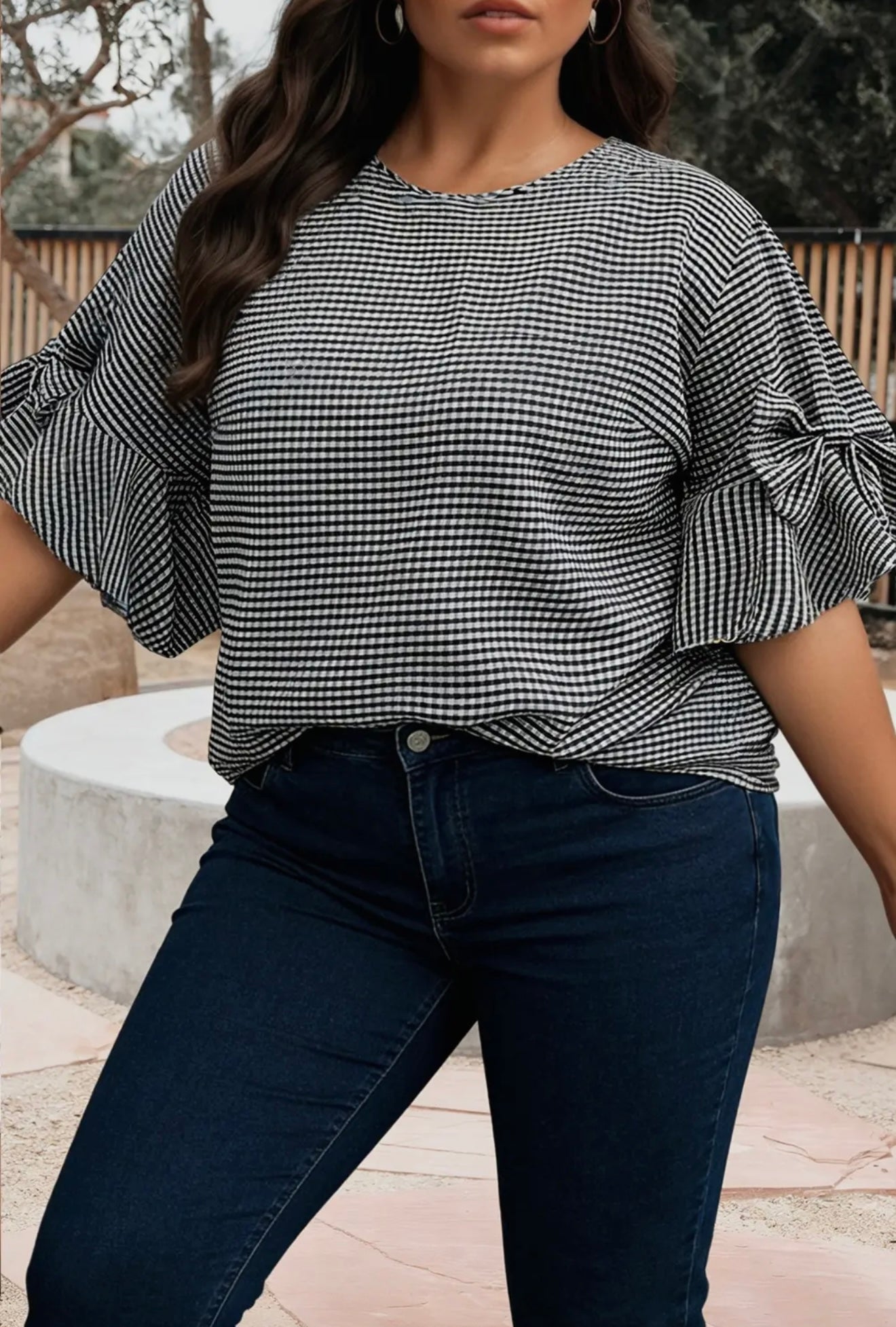 💚 Charmed in Plaid Bow Top