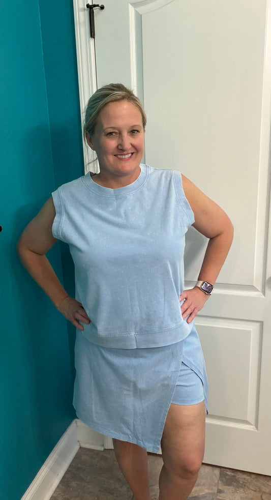 💜Mineral Wash Skort Set