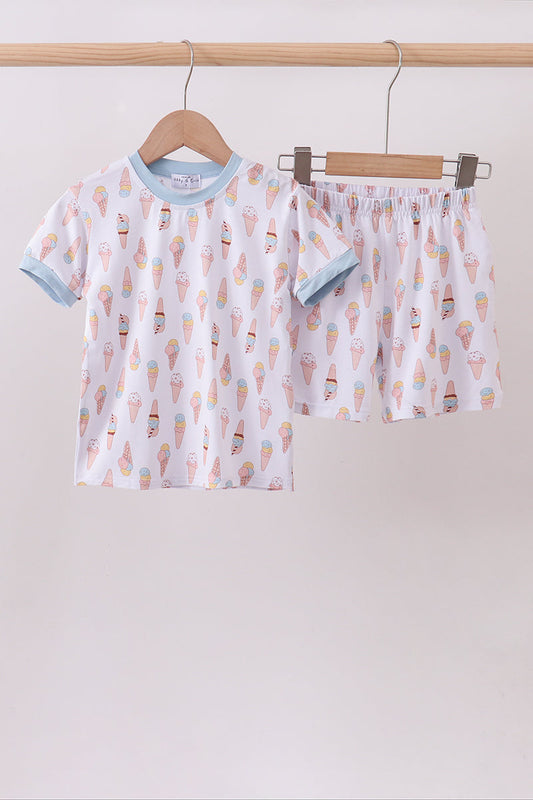 Blue Ice Cream Bamboo PJ Set 👶🍦