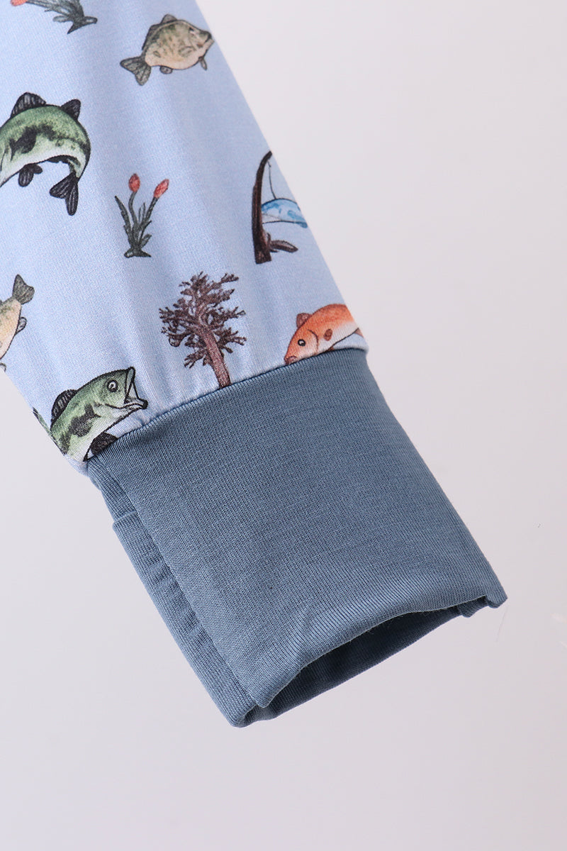 Gone Fishin’ Bamboo Romper 👶🐟