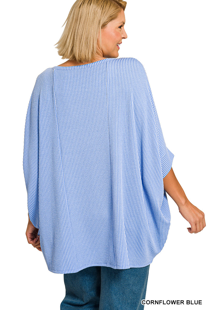 🦋Ribbed Batwing Sleeve Top