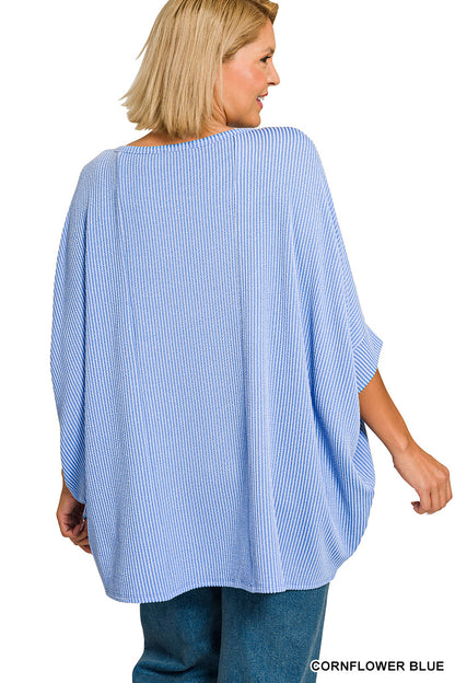 🦋Ribbed Batwing Sleeve Top