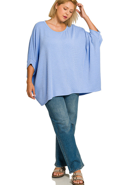 🦋Ribbed Batwing Sleeve Top