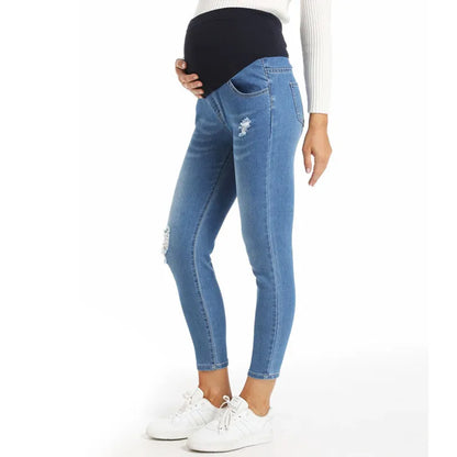 👖Slim Fit Ripped Bump-Friendly Jeans